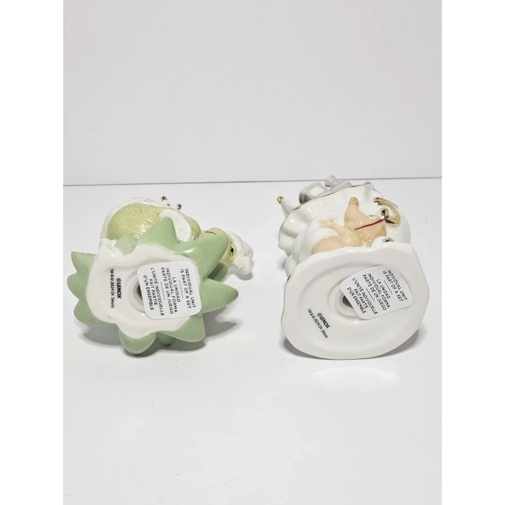 Lenox Merry Grinchmas Porcelain Salt and Pepper Shakers Set Grinch Max Christmas